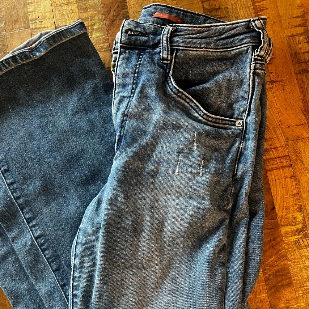 Pilcro denim by Anthropologie bootcut high rise destressed denim